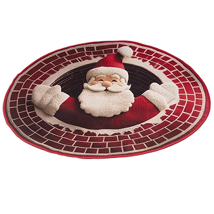 1.2M Round Santa In Well Mat