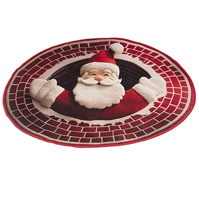 1.2M Round Santa In Well Mat
