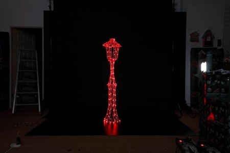 1.5M Colour Changeable White Wicker Lamp Post With Remote - image 3