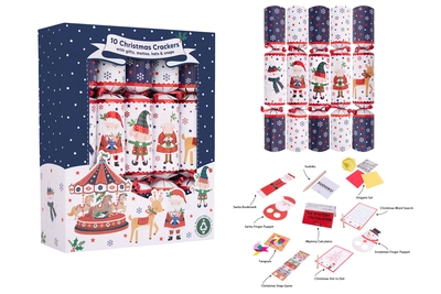 10 Family Santa & Friends 12" Crackers