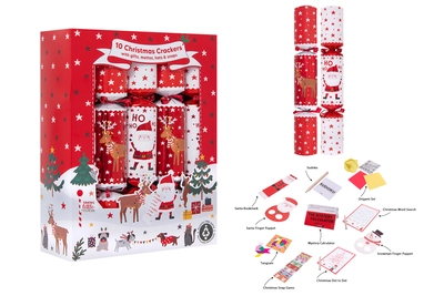 10 Family Santa & Yelpers 12" Crackers