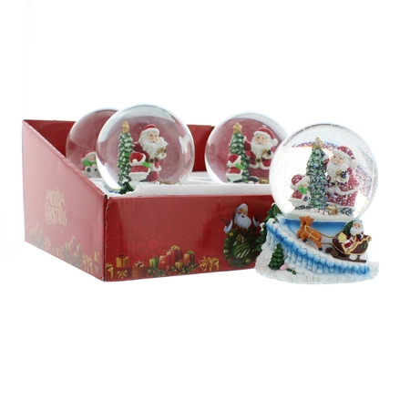 15cm wind up musical santa scene snowglobe
