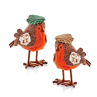 16cm Robin with Peak Cap 2 Ass