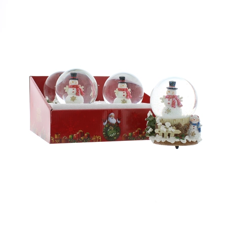 16cm wind up musical snowman snowglobe 