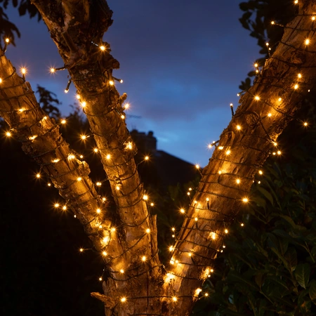 200 Fit & Forget B/O Warm White Multifunction String Lights