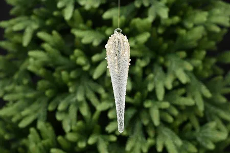 20cm wide gold/clear glass icicle