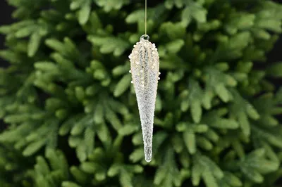 20cm wide gold/clear glass icicle