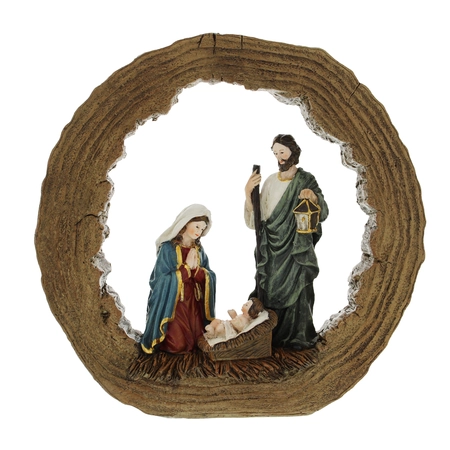 23Cm Polyresin Multicolour Nativity Scene