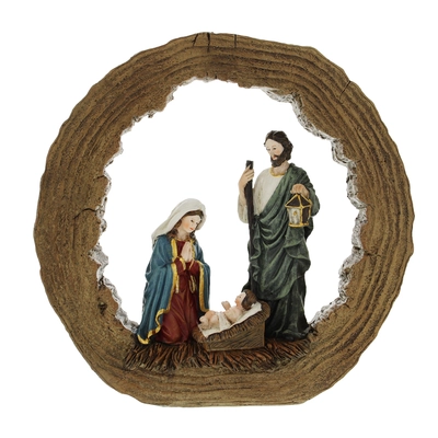 23Cm Polyresin Multicolour Nativity Scene