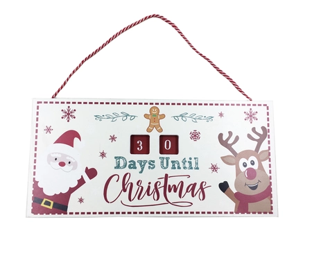 25Cm Days Until Christmas Advent Sign - image 1