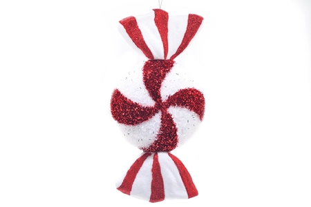28Cm Hanging Red / White Candy Stripe Sweet Shape