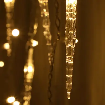 360 Warm White Multi/F Jack Frost Icicles With White - image 2