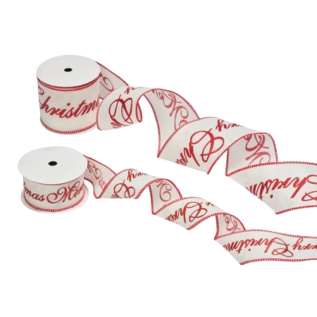 38mm Merry Christmas Premium Ribbon, 3m - image 3