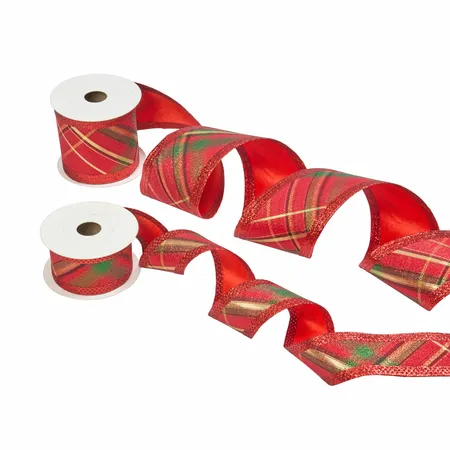 38mm Tartan Premium Ribbon, 3m - image 2
