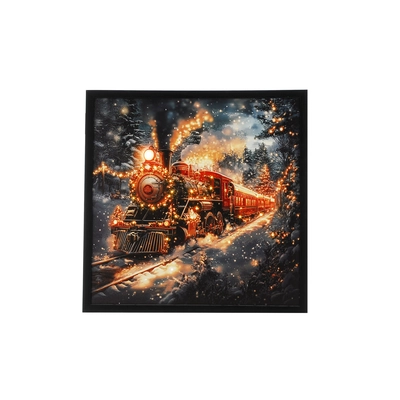 40cm bo lit fibre optic train scene-frame