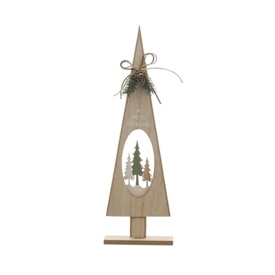 40Cm Wooden Tree With Tree Inside