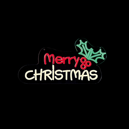 45Cm Lit Merry Christmas Neon Hanging Sign