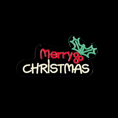 45Cm Lit Merry Christmas Neon Hanging Sign