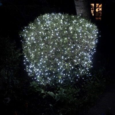 50 Fit & Forget Battery Operated White Multi Function String Lights