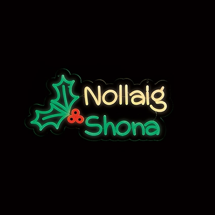 50Cm Lit Nollaig Shona Neon Hanging Sign