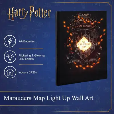 52Cm Marauders Map Led Canvas - image 2