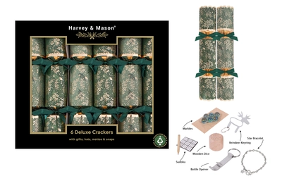 6 Deluxe Green Foliage 13.5" Crackers