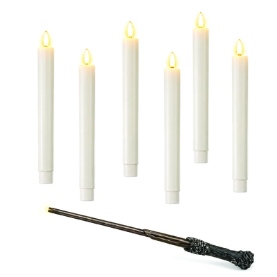 6 Floating Magic Wax Candles With Wand - image 2