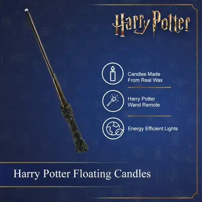 6 Floating Magic Wax Candles With Wand - image 4