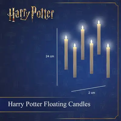 6 Floating Magic Wax Candles With Wand - image 5