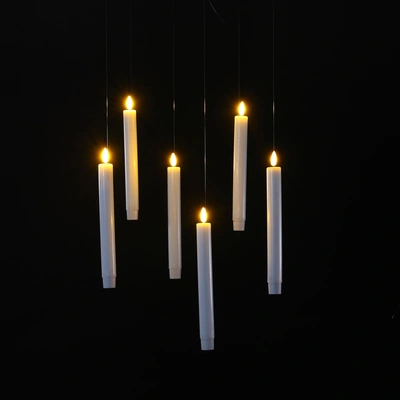 6 Floating Magic Wax Candles With Wand - image 6