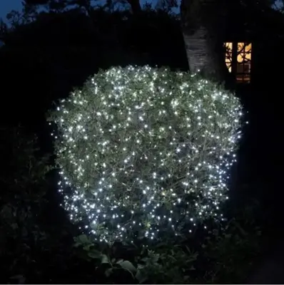 600 Fit & Forget B/O White Multi/F String Lights
