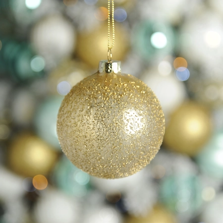 8Cm Gold Encrusted Glass Ball - image 2
