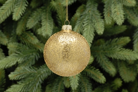 8Cm Gold Encrusted Glass Ball - image 1