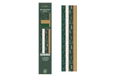 8M Wrap Pack Mistletoe +4M Raffia/8Tags