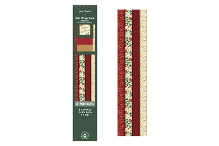 8M Wrap Pack Robin +4M Raffia/8Tags