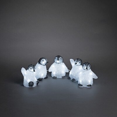 Acrylic Penguin 5pc Set LED