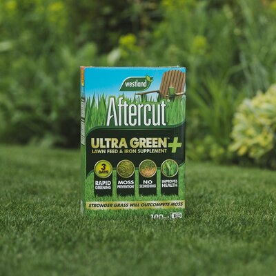 aftercut ultra green plus lawn feed medium box 100 sqm