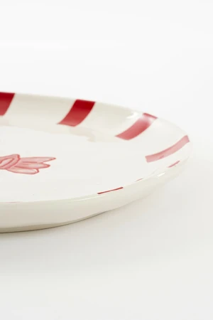 Ariane Plate Oval Red - L40,5Xw31Xh3Cm - image 2