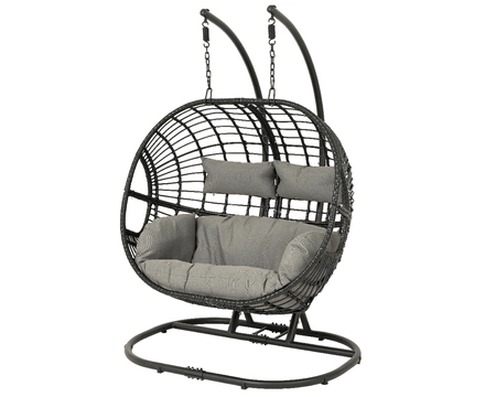 Barnet Black Egg Chair Wicker Outdoor