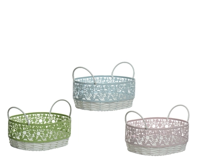 Basket Iron Rectangle In Pastel Colours