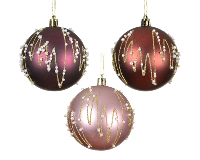Bauble Plastic Asst. dia8cm