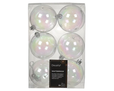 Bauble Polystyrene Transparent/Iris D.8cm