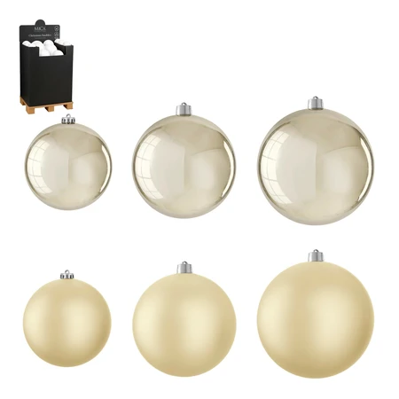 Bauble Unbreakable Champagne Matt D25Cm