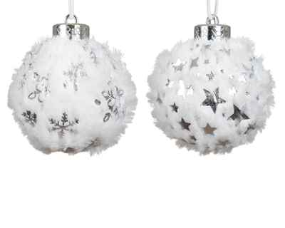Baubles Foam White D.8cm