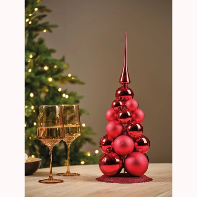 Baubles Glass christmas red dia4cm - image 2