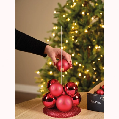 Baubles Glass christmas red dia4cm - image 4