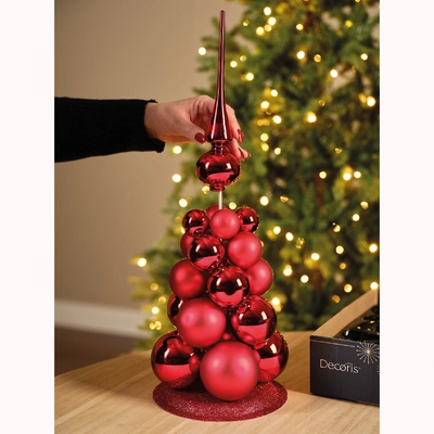 Baubles Glass christmas red dia4cm - image 5