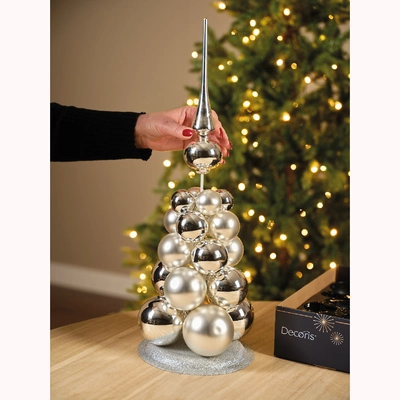 Baubles Glass silver dia4cm - image 5