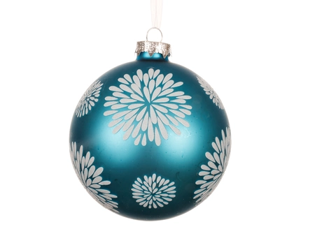 Baubles Glass W Firework Decal folk blue dia10cm