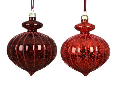 Baubles Polystyrene Beads Asst. D.8cm Oxblood/Red